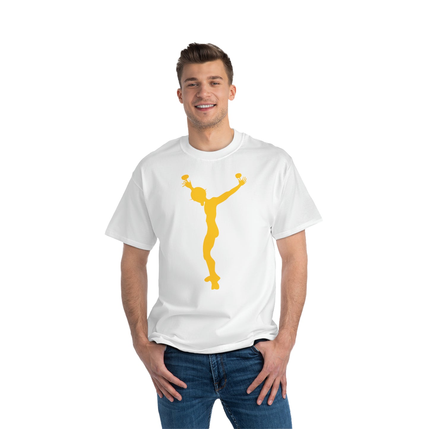j7 T-shirt white-gold