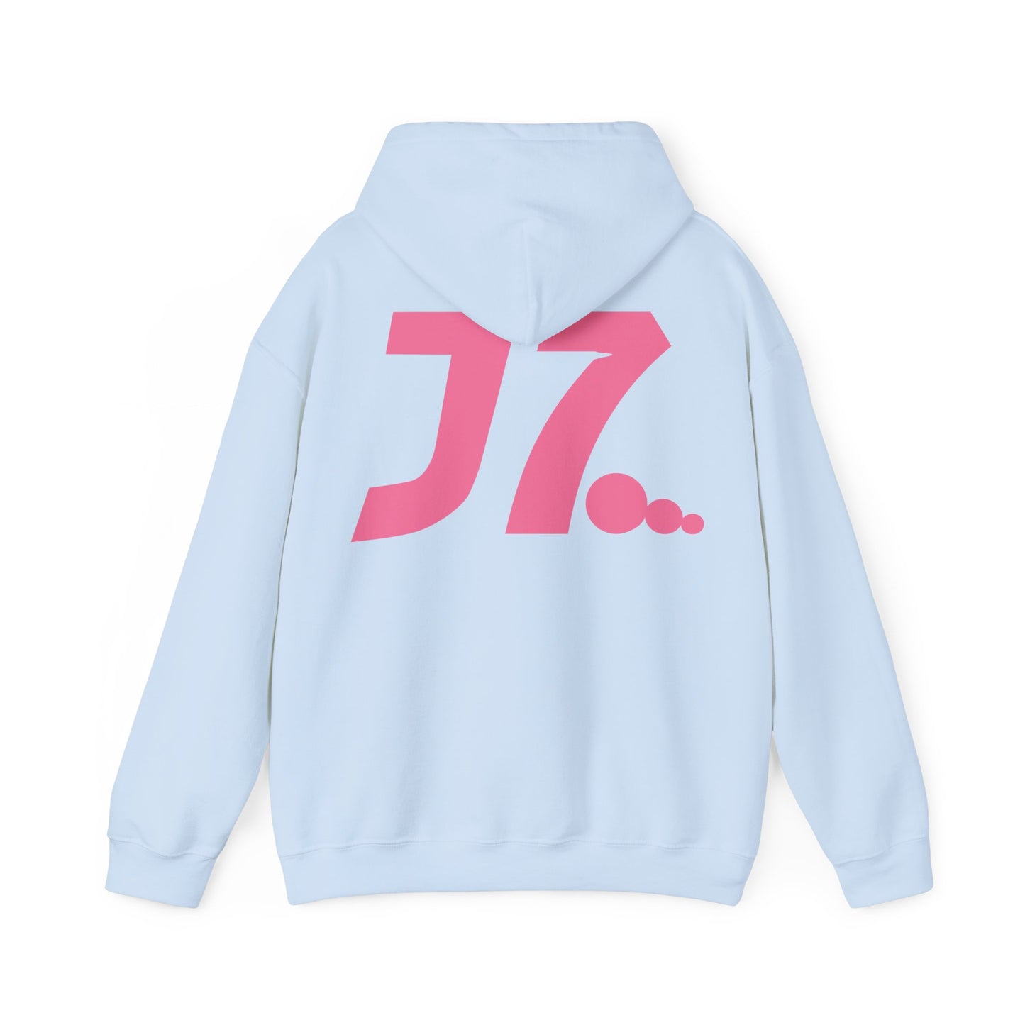 j7 hoodie light blue-pink