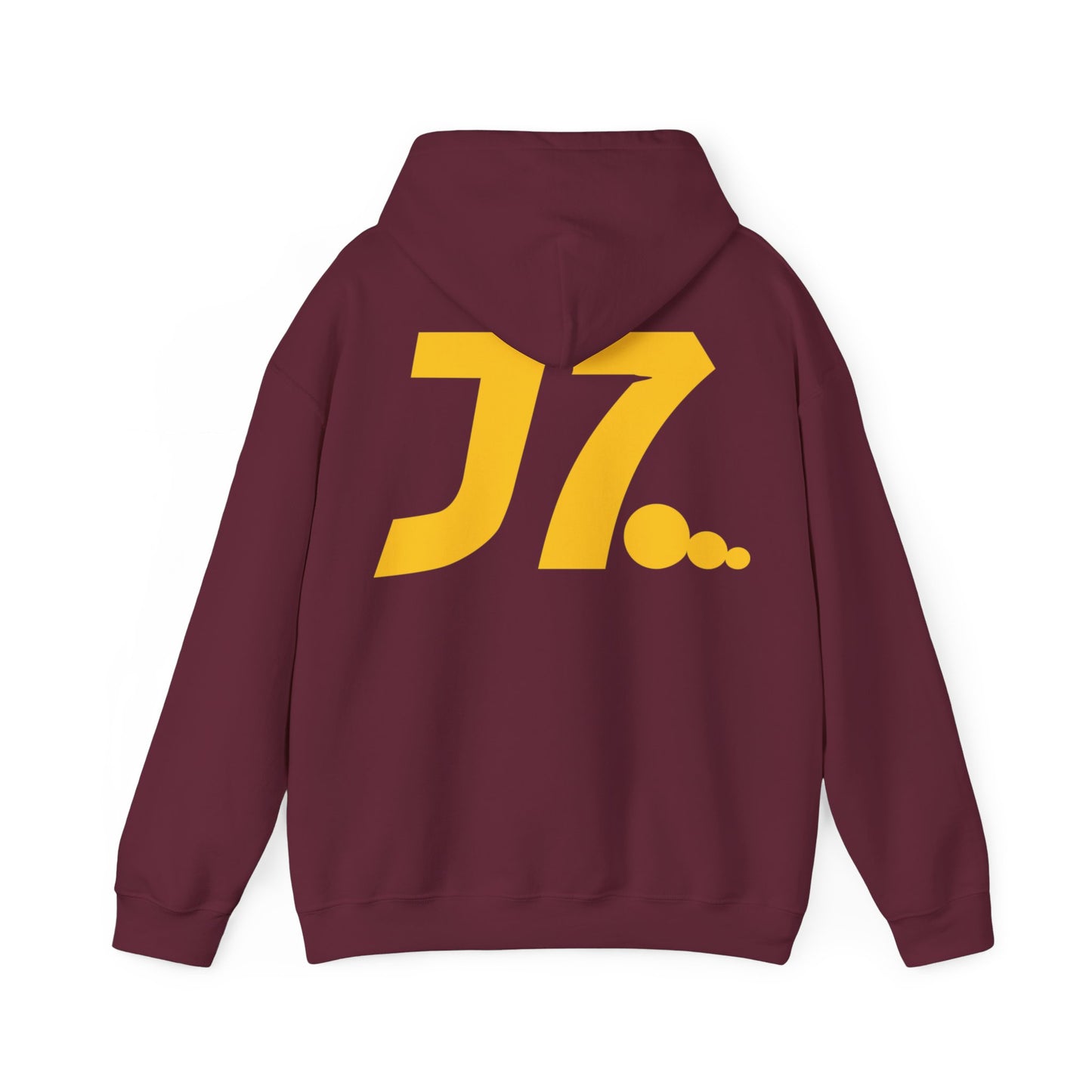 j7 hoodie maroon-gold